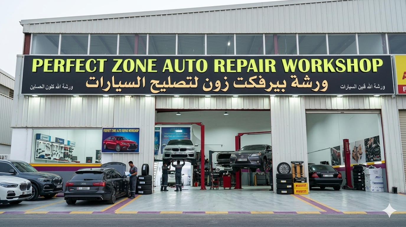 Professional car repair workshop in Musaffah Abu Dhabi